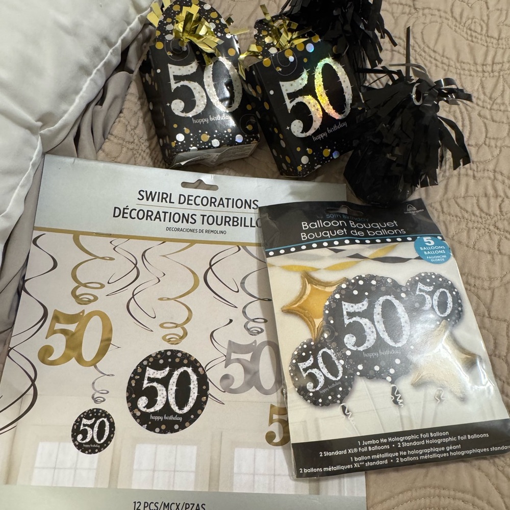50th Birthday Party Decorations Set